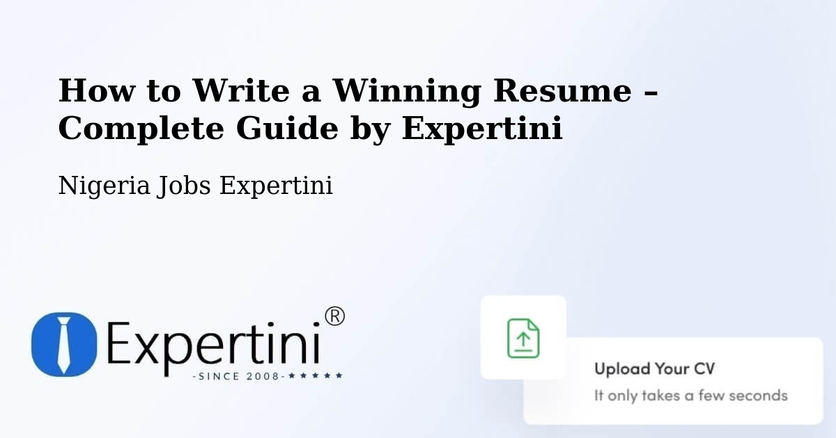 Resume Writing Guide for Job Seekers – Ibi - Ibi, Nigeria Jobs Expertini